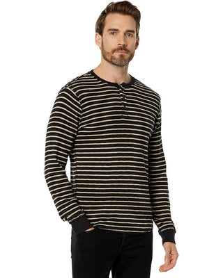 Garment Dye Thermal Stripe Henley
